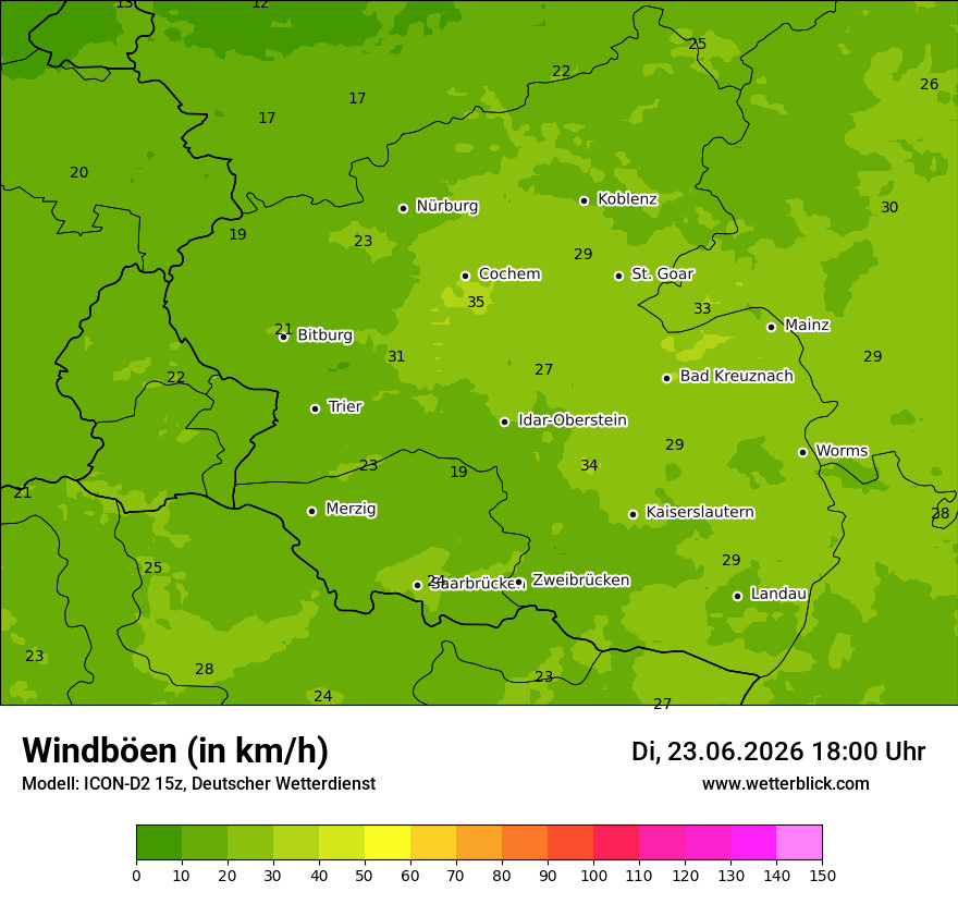 Maximale Windböen