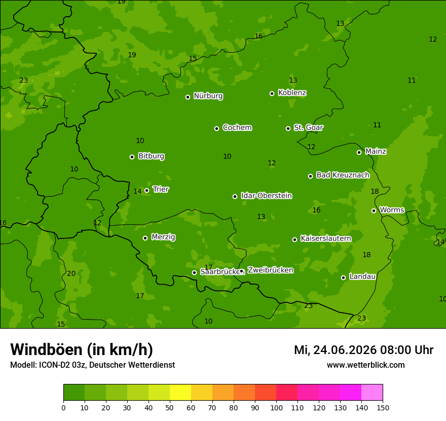 Maximale Windböen