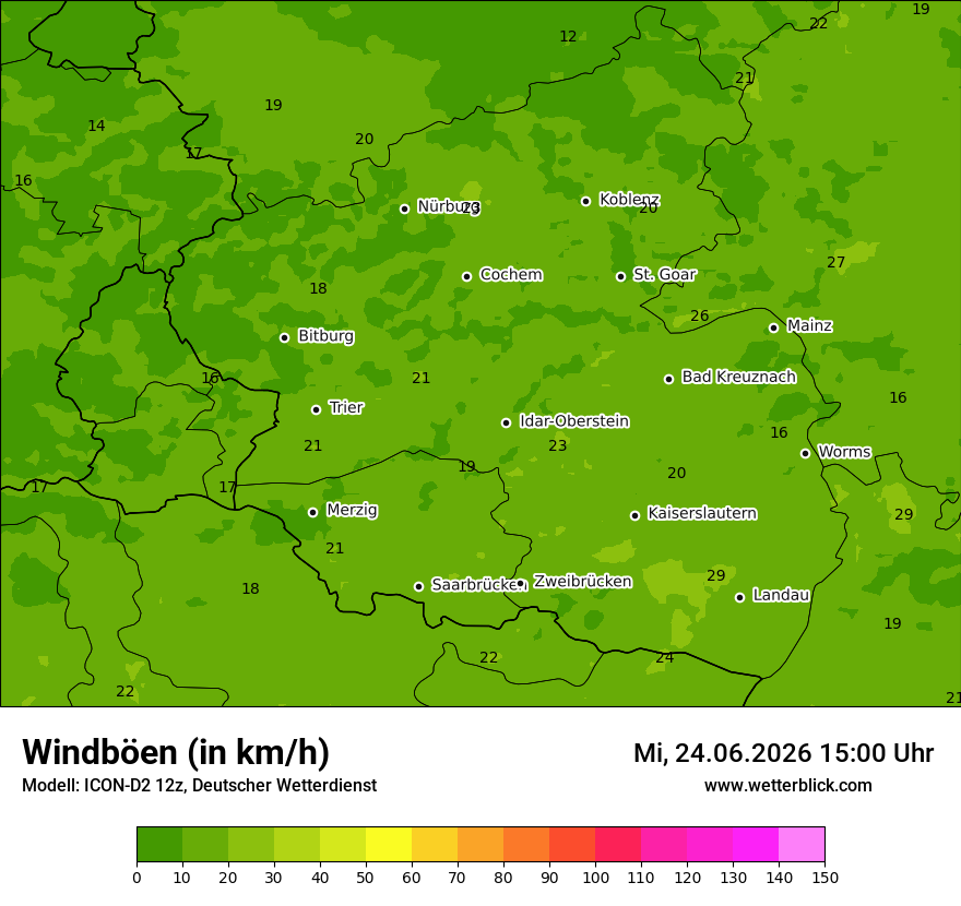 Maximale Windböen