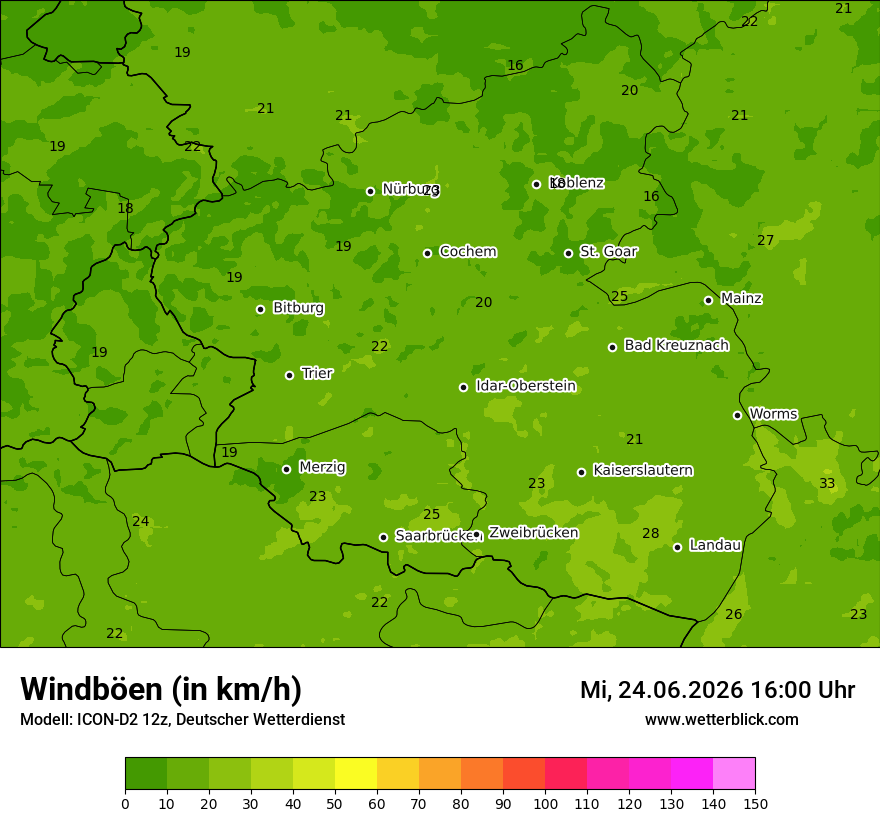 Maximale Windböen