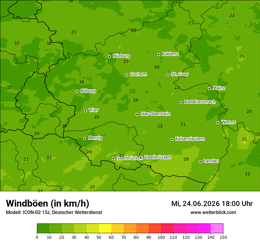 Maximale Windböen