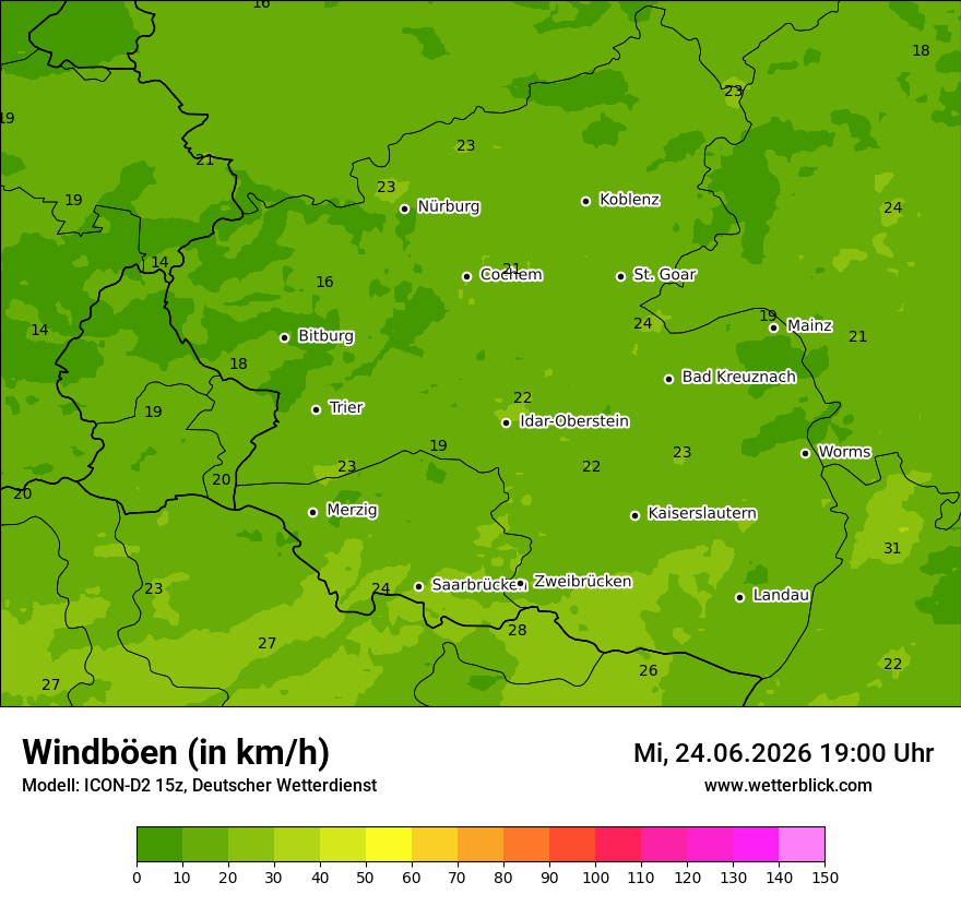 Maximale Windböen