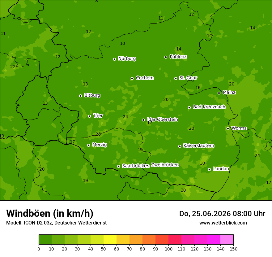 Maximale Windböen