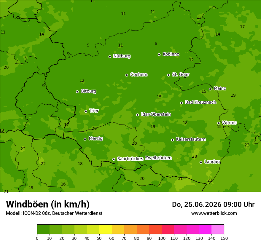 Maximale Windböen