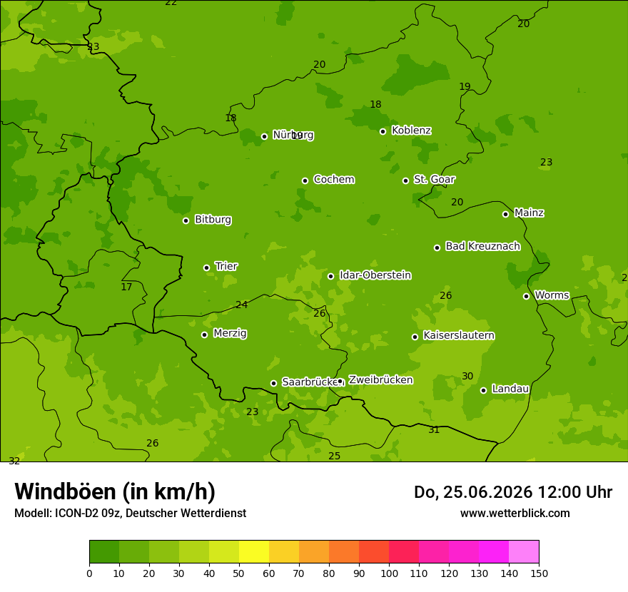 Maximale Windböen