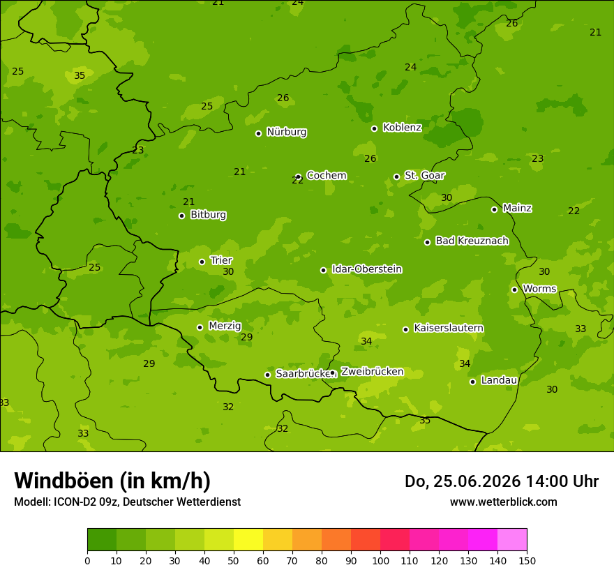 Maximale Windböen