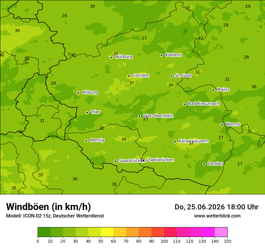 Maximale Windböen