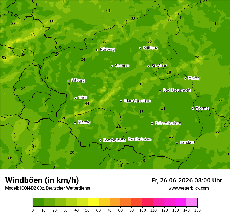 Maximale Windböen