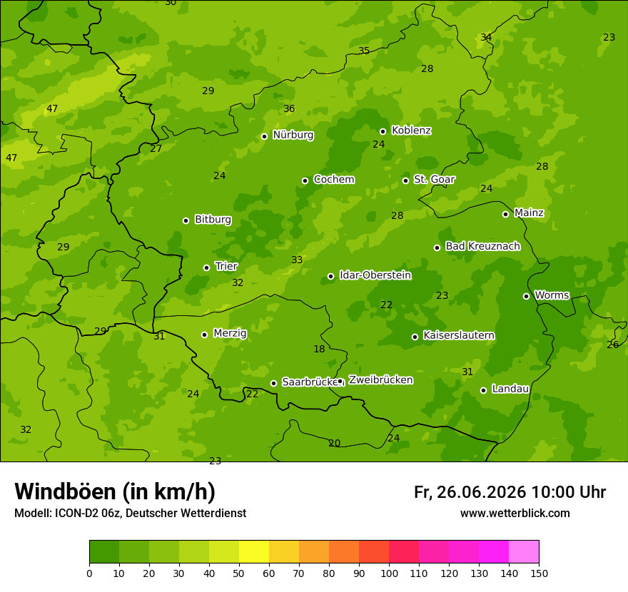 Maximale Windböen
