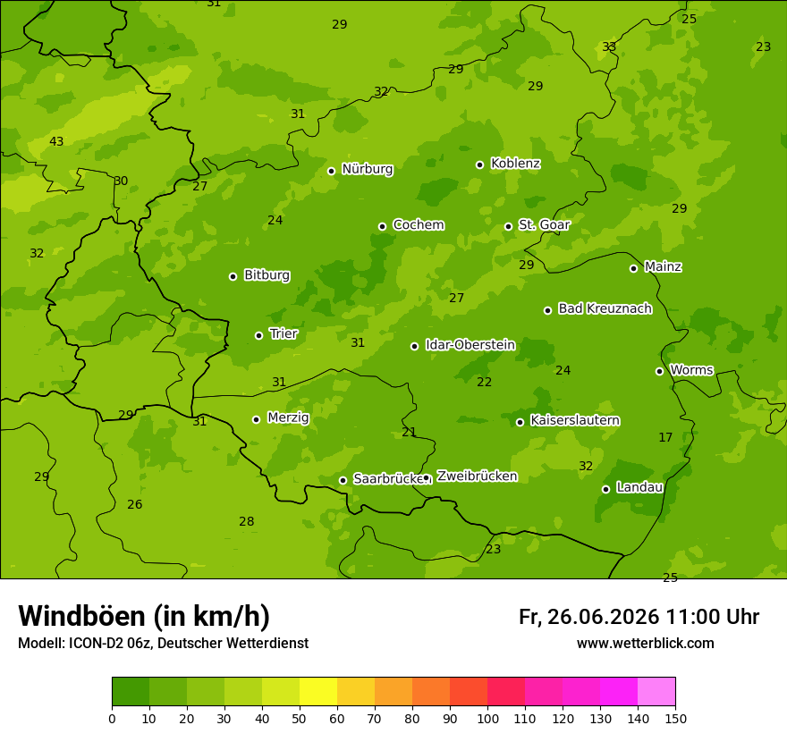 Maximale Windböen