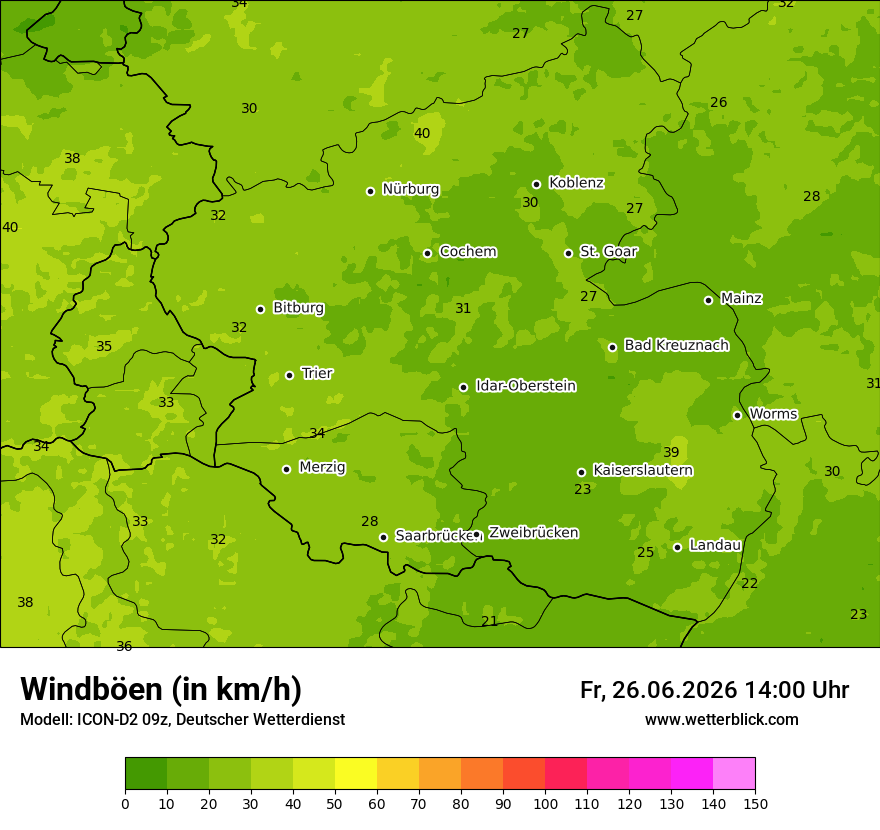 Maximale Windböen