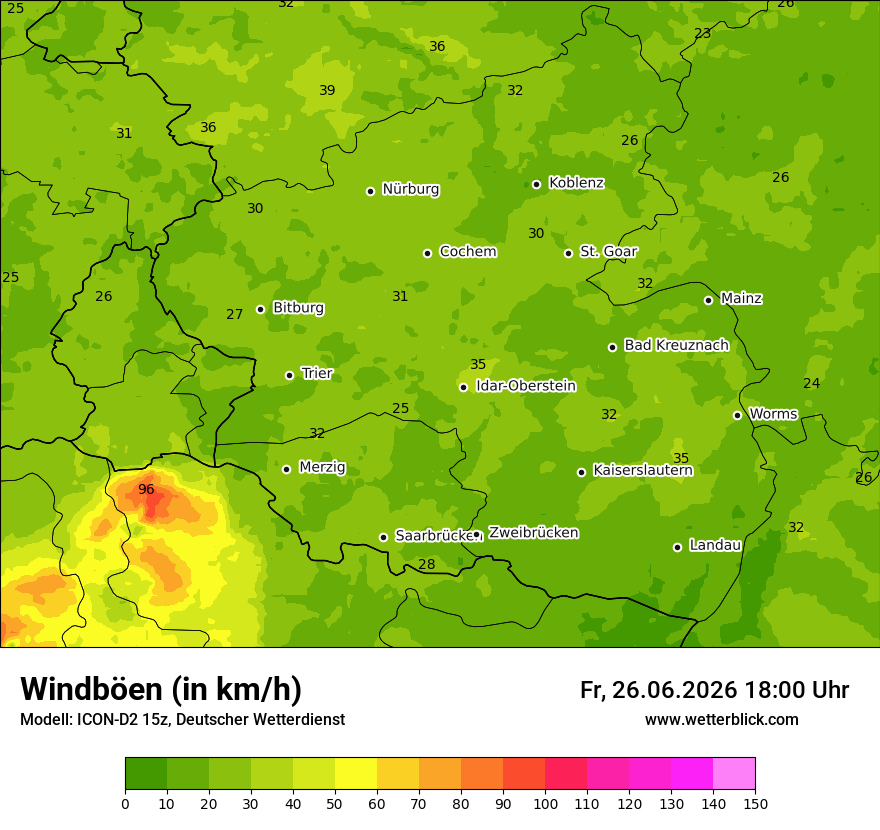 Maximale Windböen