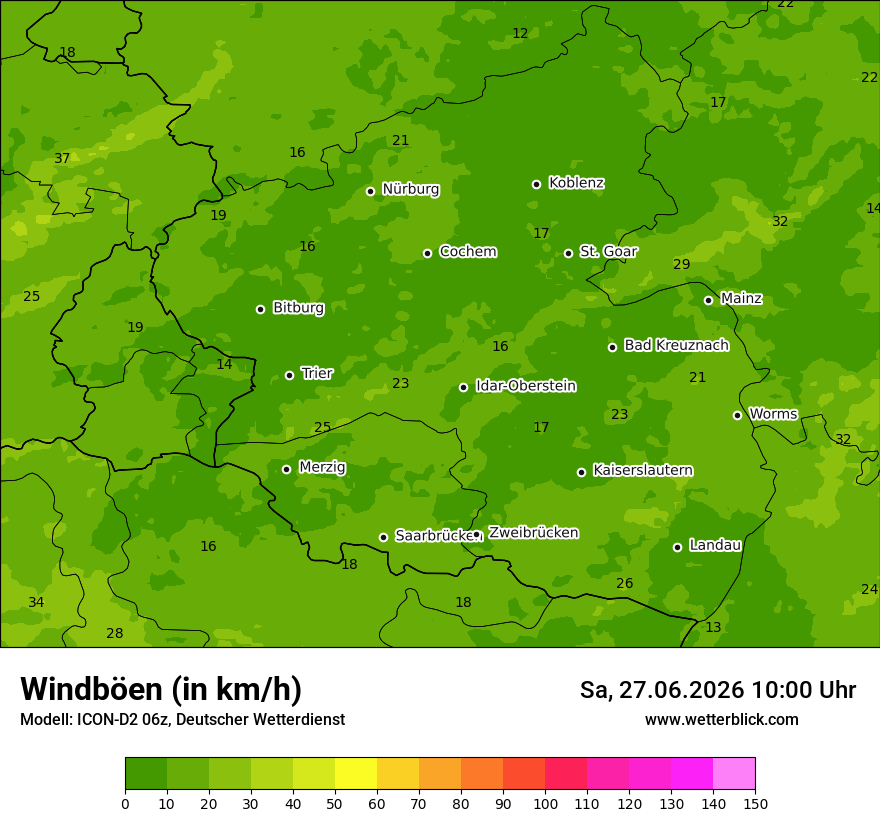 Maximale Windböen