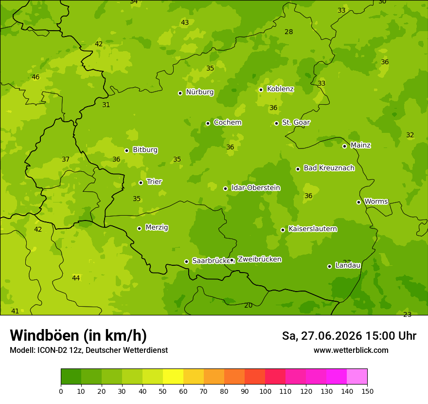 Maximale Windböen