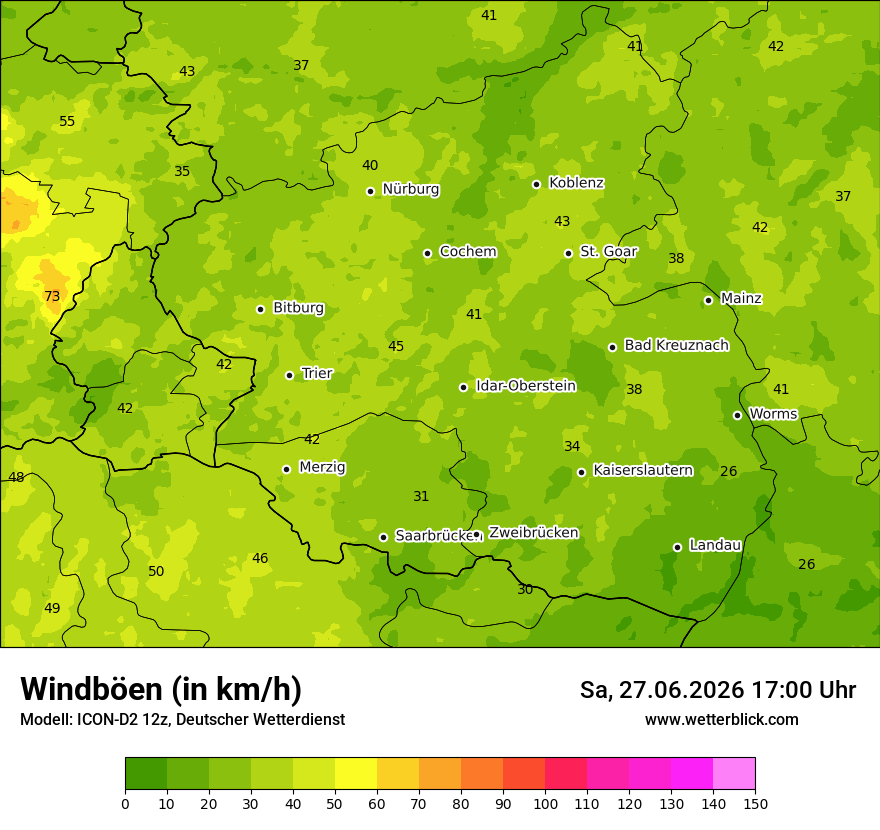 Maximale Windböen