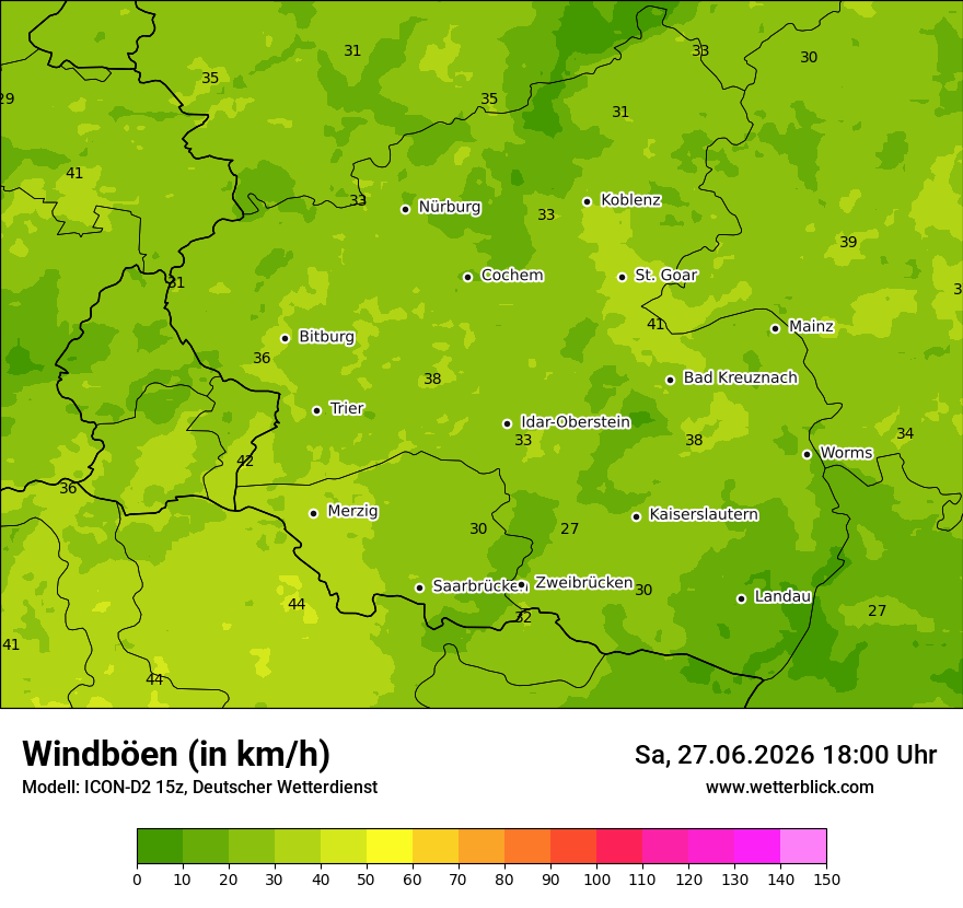 Maximale Windböen
