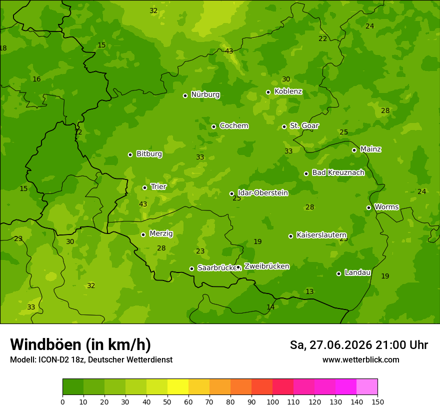 Maximale Windböen