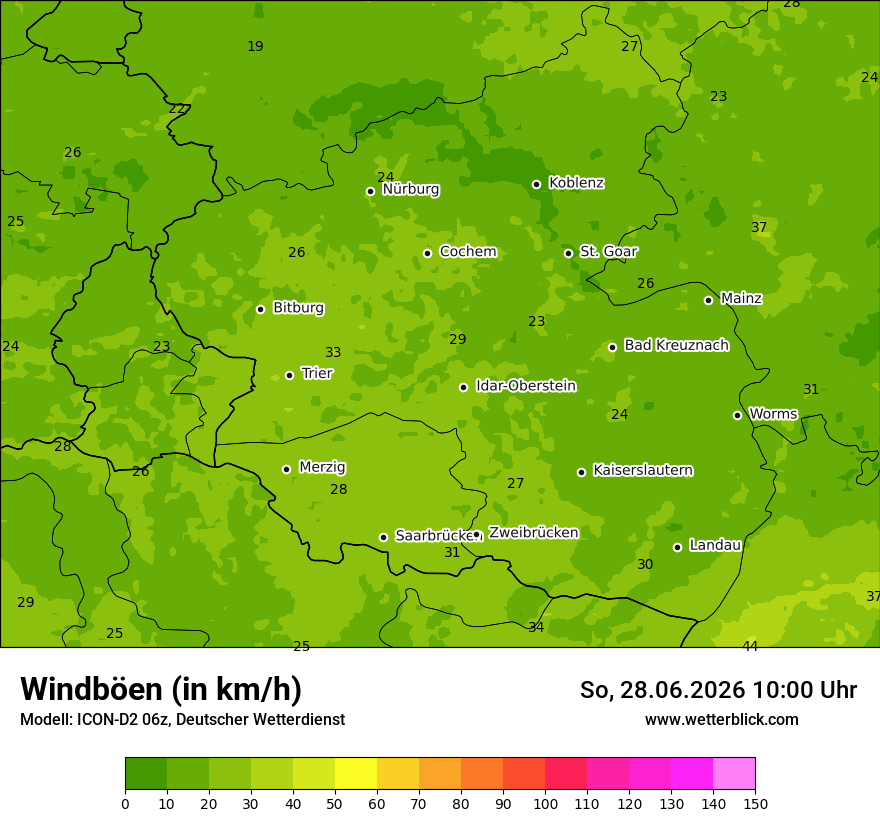 Maximale Windböen