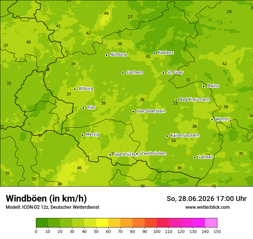 Maximale Windböen