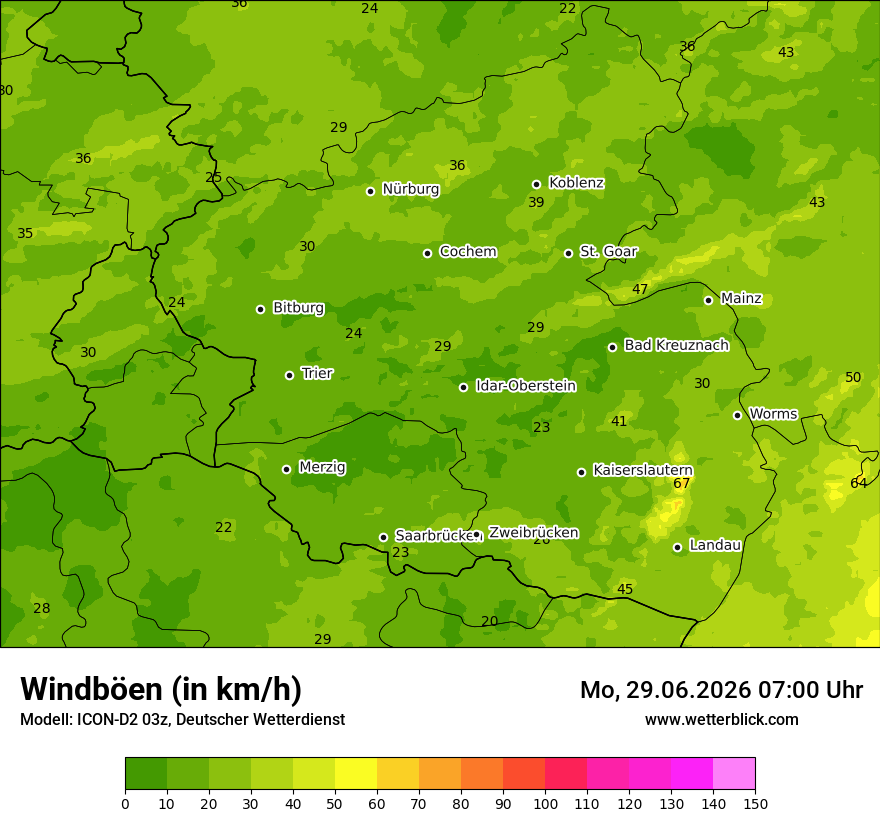 Maximale Windböen