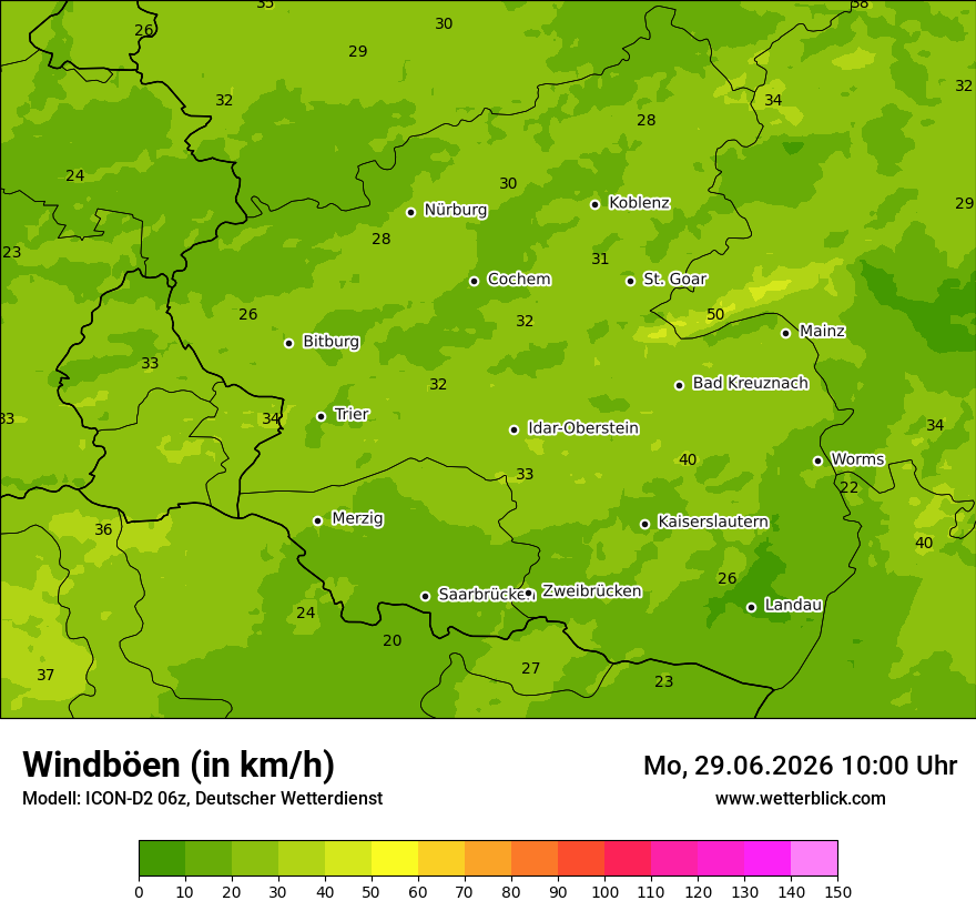 Maximale Windböen