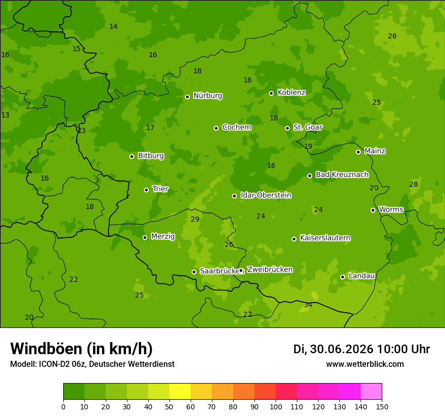 Maximale Windböen