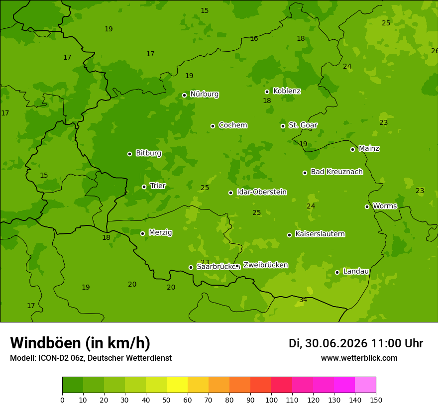 Maximale Windböen