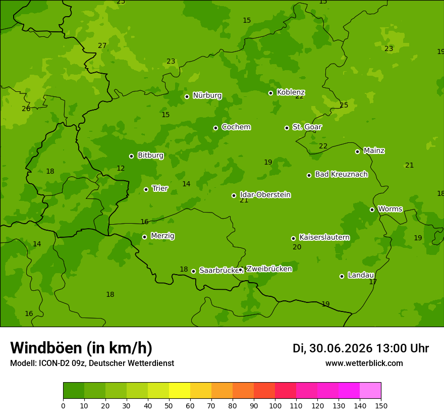 Maximale Windböen