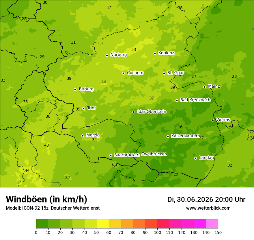 Maximale Windböen