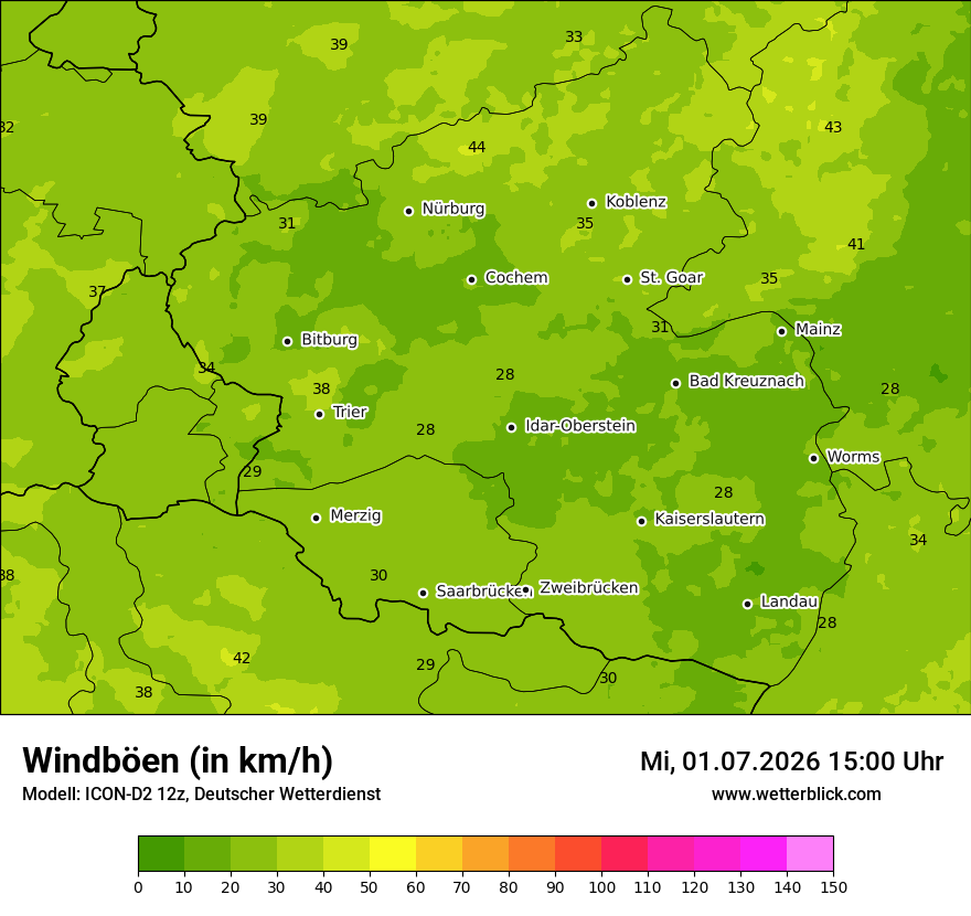 Maximale Windböen