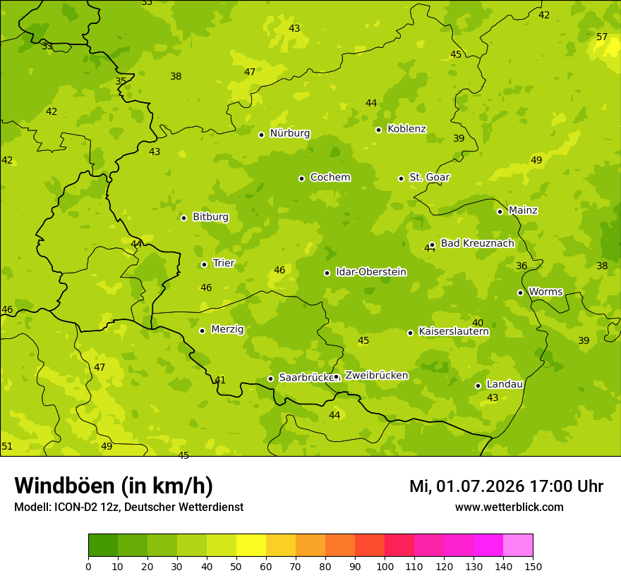 Maximale Windböen