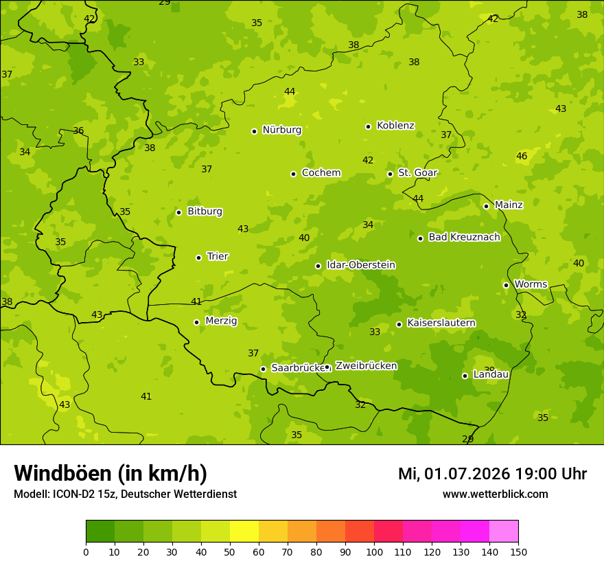 Maximale Windböen