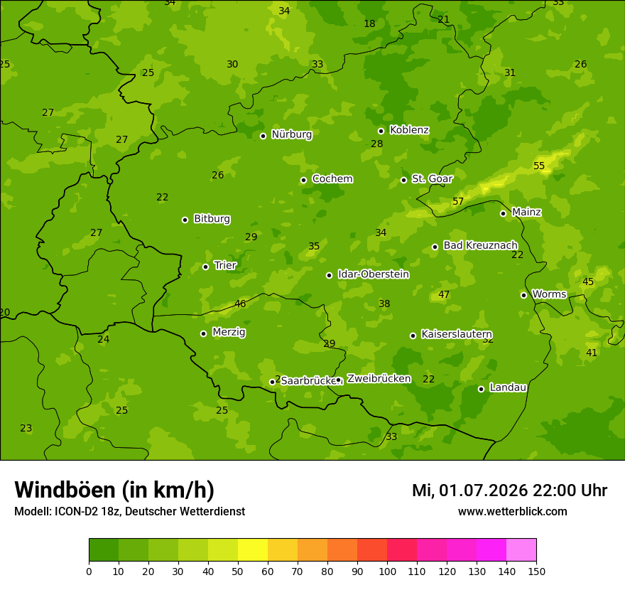 Maximale Windböen