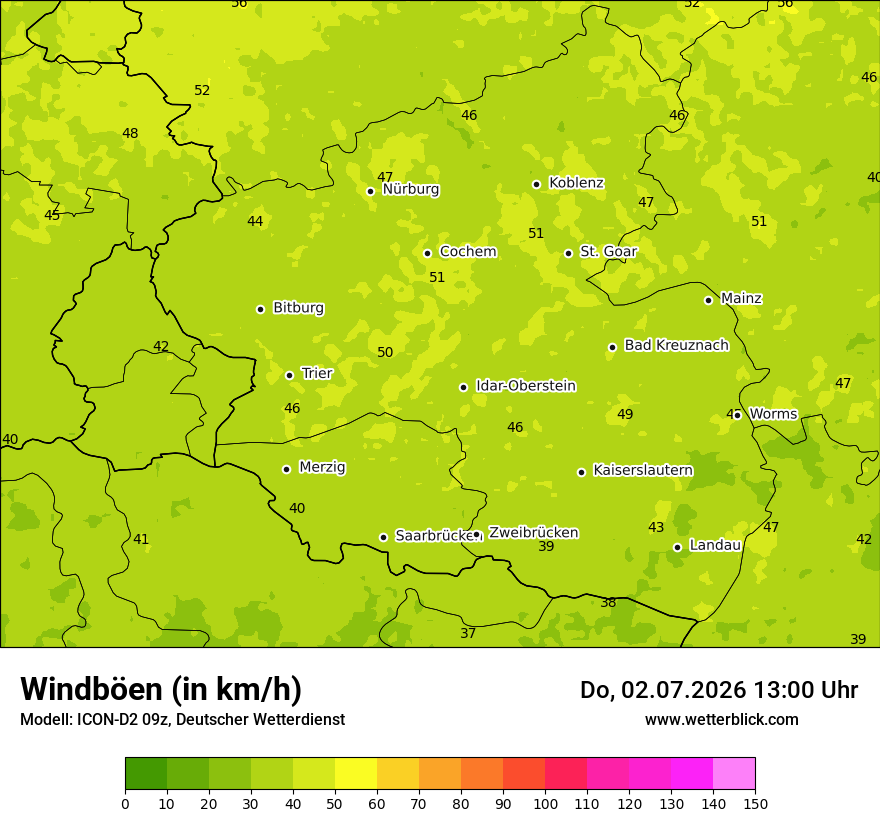Maximale Windböen