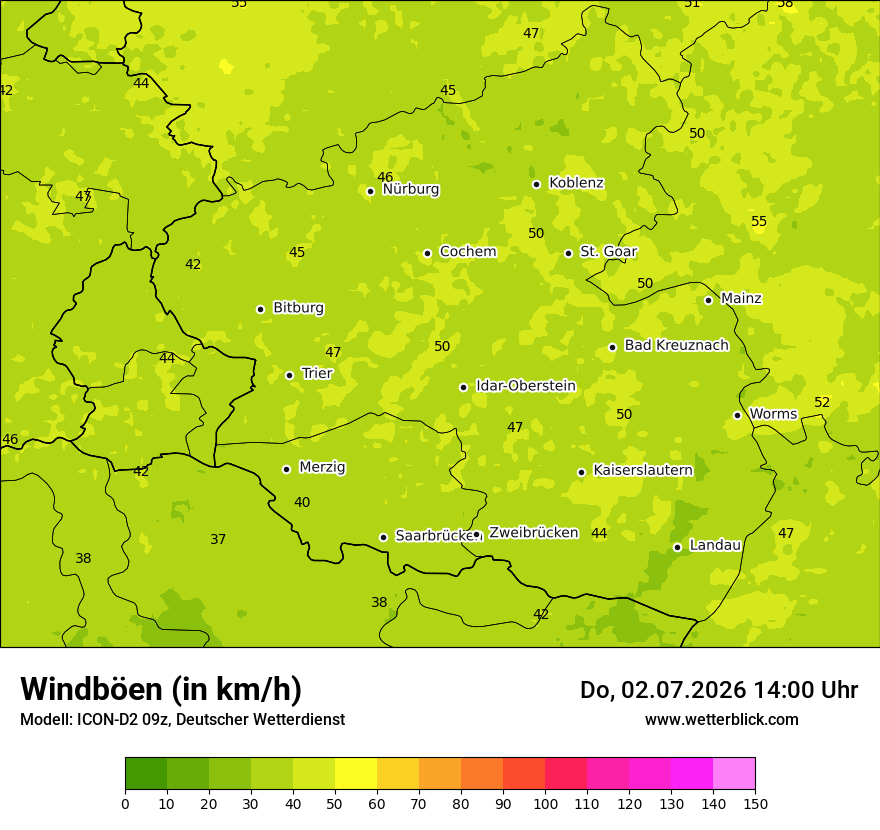 Maximale Windböen
