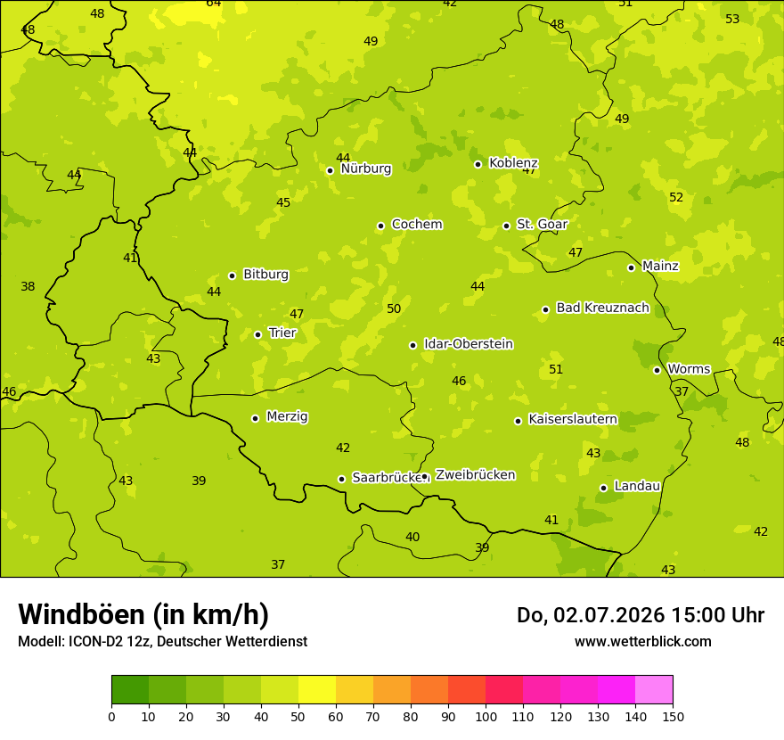 Maximale Windböen