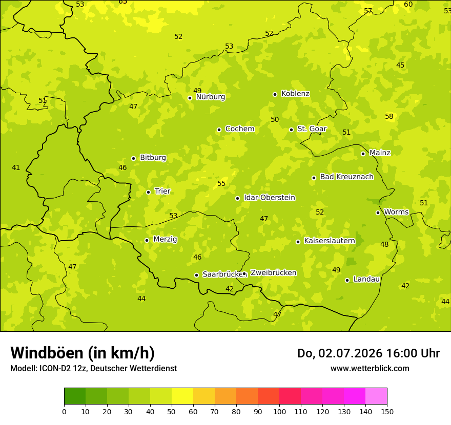 Maximale Windböen