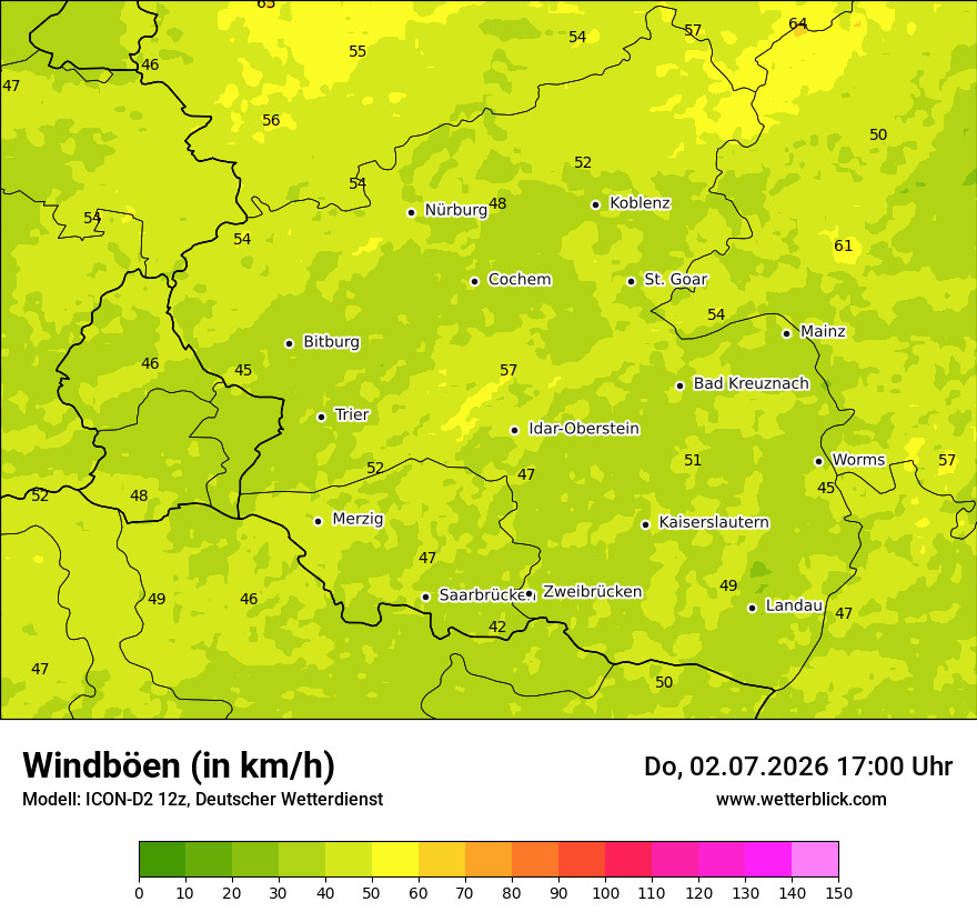 Maximale Windböen