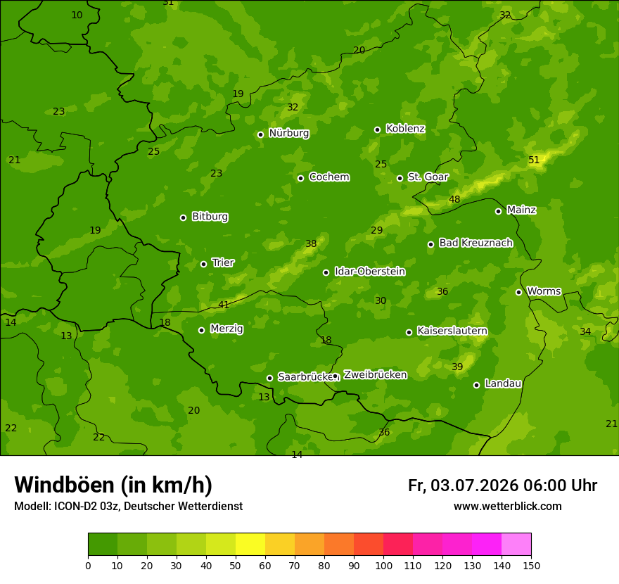 Maximale Windböen
