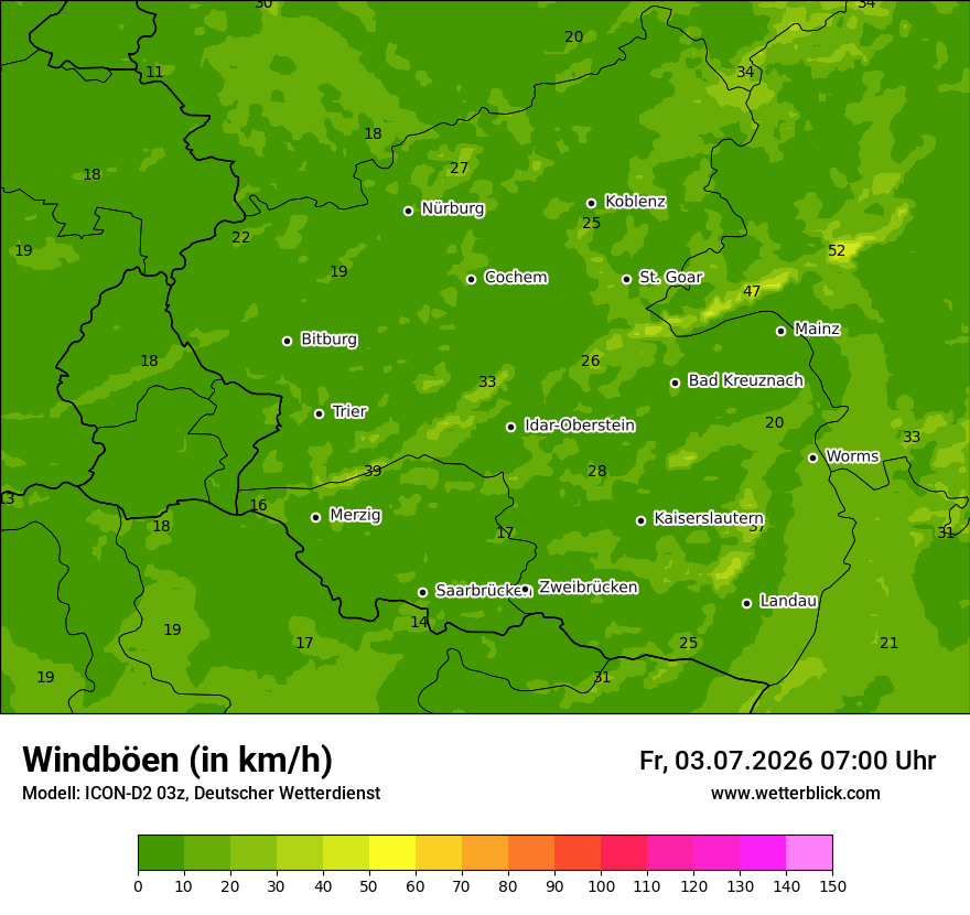 Maximale Windböen