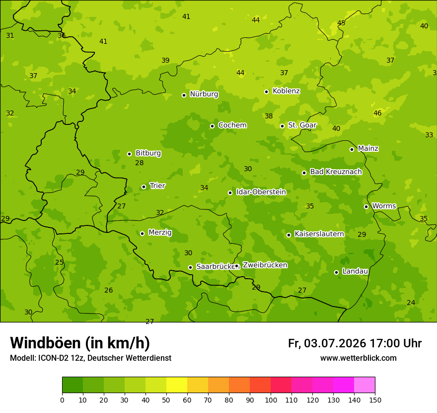 Maximale Windböen