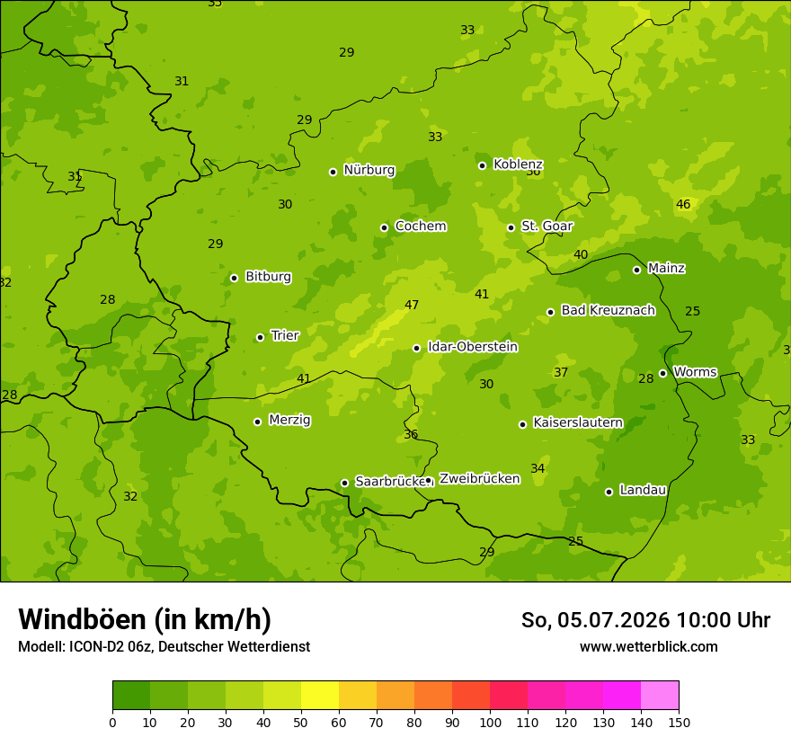 Maximale Windböen