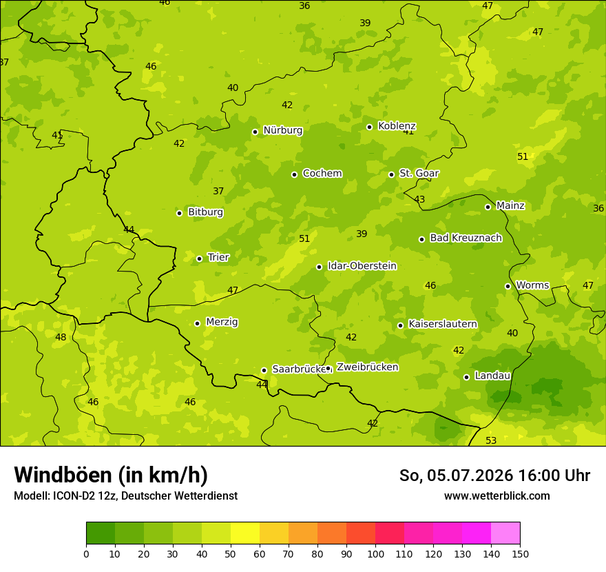 Maximale Windböen