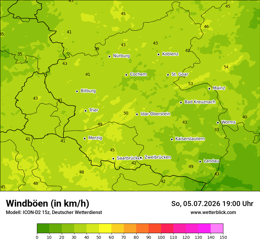 Maximale Windböen