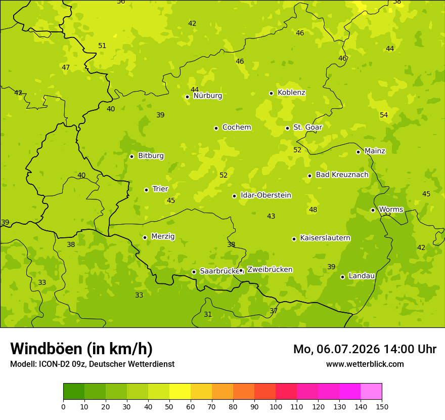 Maximale Windböen