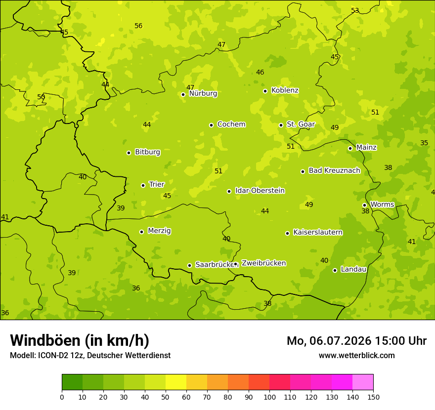 Maximale Windböen