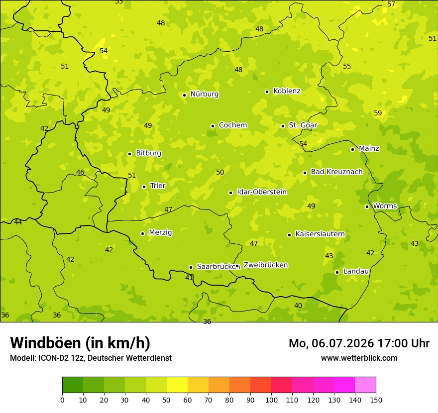 Maximale Windböen