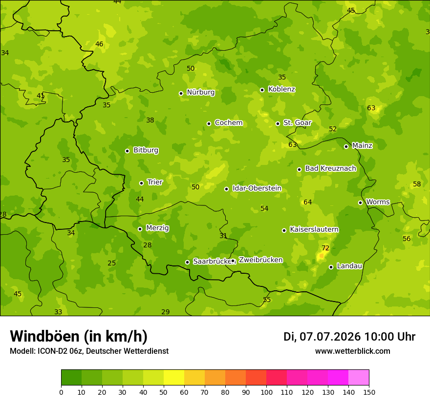 Maximale Windböen