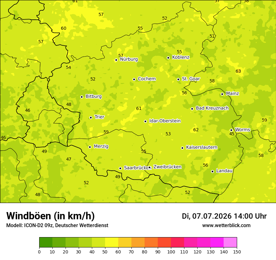 Maximale Windböen