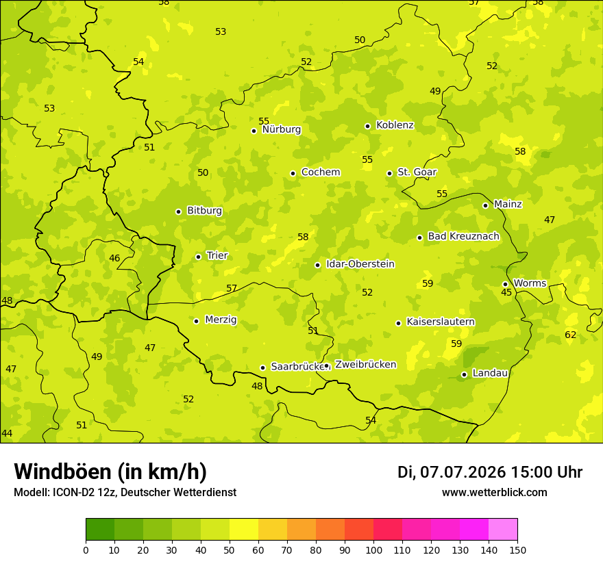 Maximale Windböen